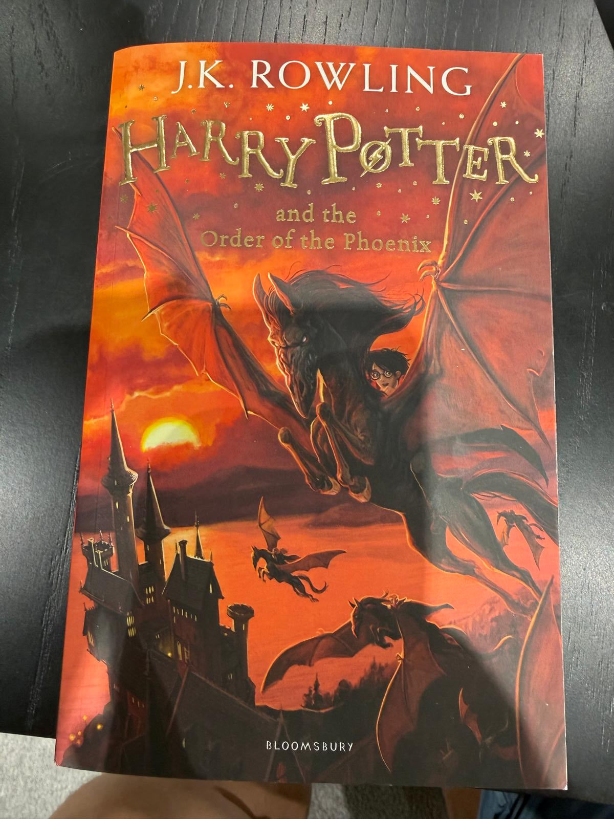 Harry Potter and the Order of the Phoenix by J.K. Rowling (Bloomsbury Paperback, Book 5) – Jonny Duddle Cover Edition